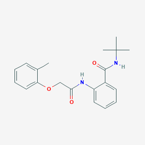 molecular formula C20H24N2O3 B4413052 N-(tert-butyl)-2-{[(2-methylphenoxy)acetyl]amino}benzamide 