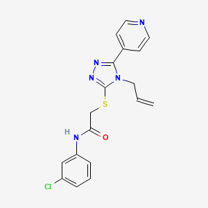 molecular formula C18H16ClN5OS B4413074 2-{[4-allyl-5-(4-pyridinyl)-4H-1,2,4-triazol-3-yl]thio}-N-(3-chlorophenyl)acetamide 