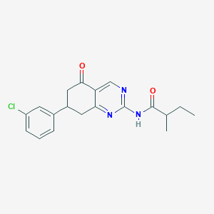 N-[7-(3-chlorophenyl)-5-oxo-5,6,7,8-tetrahydro-2-quinazolinyl]-2-methylbutanamide