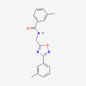 molecular formula C18H17N3O2 B4413098 3-methyl-N-{[3-(3-methylphenyl)-1,2,4-oxadiazol-5-yl]methyl}benzamide 