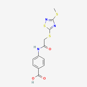 4-[({[3-(methylthio)-1,2,4-thiadiazol-5-yl]thio}acetyl)amino]benzoic acid