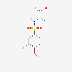 molecular formula C11H14ClNO5S B4413110 N-[(3-chloro-4-ethoxyphenyl)sulfonyl]alanine 