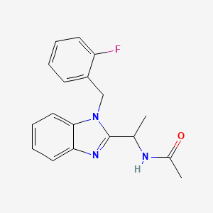 N-{1-[1-(2-fluorobenzyl)-1H-benzimidazol-2-yl]ethyl}acetamide