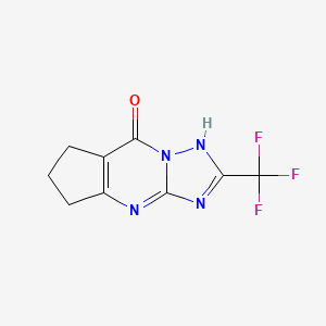 molecular formula C9H7F3N4O B4413118 2-(trifluoromethyl)-4,5,6,7-tetrahydro-8H-cyclopenta[d][1,2,4]triazolo[1,5-a]pyrimidin-8-one 