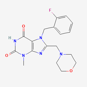 7-(2-fluorobenzyl)-3-methyl-8-(4-morpholinylmethyl)-3,7-dihydro-1H-purine-2,6-dione