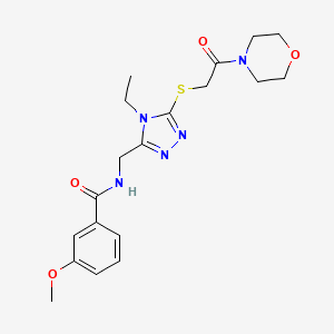 molecular formula C19H25N5O4S B4413143 N-[(4-ethyl-5-{[2-(4-morpholinyl)-2-oxoethyl]thio}-4H-1,2,4-triazol-3-yl)methyl]-3-methoxybenzamide 