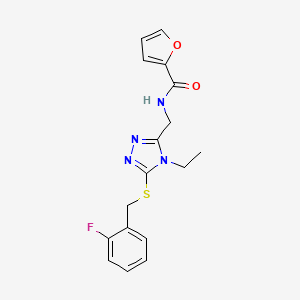 N-({4-ethyl-5-[(2-fluorobenzyl)thio]-4H-1,2,4-triazol-3-yl}methyl)-2-furamide