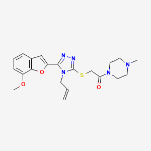 1-({[4-allyl-5-(7-methoxy-1-benzofuran-2-yl)-4H-1,2,4-triazol-3-yl]thio}acetyl)-4-methylpiperazine