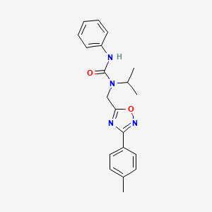 molecular formula C20H22N4O2 B4413255 N-isopropyl-N-{[3-(4-methylphenyl)-1,2,4-oxadiazol-5-yl]methyl}-N'-phenylurea 