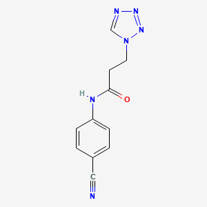 N-(4-cyanophenyl)-3-(1H-tetrazol-1-yl)propanamide