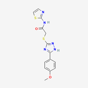 2-{[5-(4-methoxyphenyl)-4H-1,2,4-triazol-3-yl]thio}-N-1,3-thiazol-2-ylacetamide