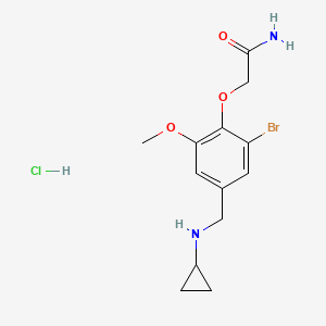 2-{2-bromo-4-[(cyclopropylamino)methyl]-6-methoxyphenoxy}acetamide hydrochloride