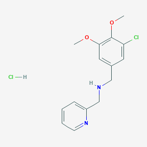 molecular formula C15H18Cl2N2O2 B4413284 (3-chloro-4,5-dimethoxybenzyl)(2-pyridinylmethyl)amine hydrochloride 