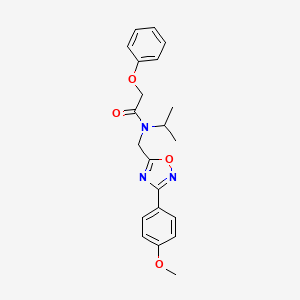 molecular formula C21H23N3O4 B4413303 N-isopropyl-N-{[3-(4-methoxyphenyl)-1,2,4-oxadiazol-5-yl]methyl}-2-phenoxyacetamide 