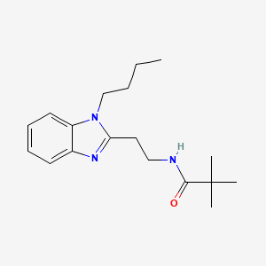 molecular formula C18H27N3O B4413324 N-[2-(1-butyl-1H-benzimidazol-2-yl)ethyl]-2,2-dimethylpropanamide 