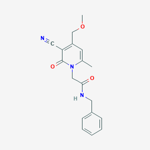 N-benzyl-2-[3-cyano-4-(methoxymethyl)-6-methyl-2-oxo-1(2H)-pyridinyl]acetamide