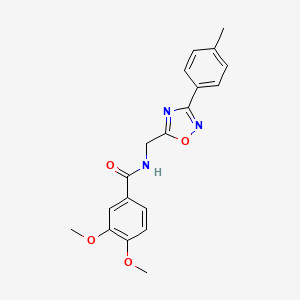 molecular formula C19H19N3O4 B4413357 3,4-dimethoxy-N-{[3-(4-methylphenyl)-1,2,4-oxadiazol-5-yl]methyl}benzamide 