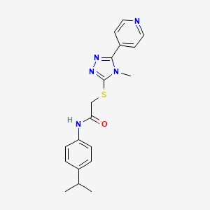 molecular formula C19H21N5OS B4413363 N-(4-isopropylphenyl)-2-{[4-methyl-5-(4-pyridinyl)-4H-1,2,4-triazol-3-yl]thio}acetamide 