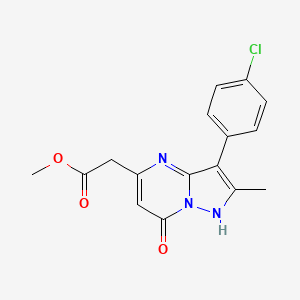 methyl [3-(4-chlorophenyl)-2-methyl-7-oxo-4,7-dihydropyrazolo[1,5-a]pyrimidin-5-yl]acetate