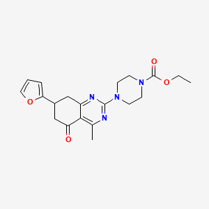 ethyl 4-[7-(2-furyl)-4-methyl-5-oxo-5,6,7,8-tetrahydro-2-quinazolinyl]-1-piperazinecarboxylate