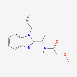 molecular formula C15H19N3O2 B4413431 N-[1-(1-allyl-1H-benzimidazol-2-yl)ethyl]-2-methoxyacetamide 