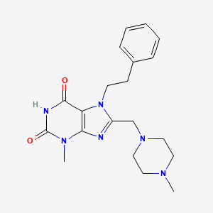 molecular formula C20H26N6O2 B4413444 3-methyl-8-[(4-methyl-1-piperazinyl)methyl]-7-(2-phenylethyl)-3,7-dihydro-1H-purine-2,6-dione 