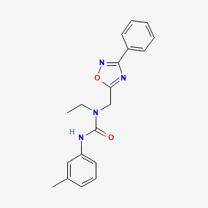 molecular formula C19H20N4O2 B4413459 N-ethyl-N'-(3-methylphenyl)-N-[(3-phenyl-1,2,4-oxadiazol-5-yl)methyl]urea 