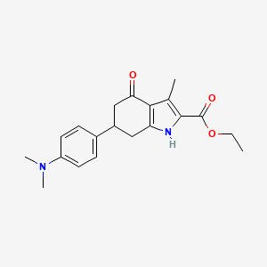 ethyl 6-[4-(dimethylamino)phenyl]-3-methyl-4-oxo-4,5,6,7-tetrahydro-1H-indole-2-carboxylate