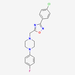 molecular formula C19H18ClFN4O B4413479 1-{[3-(4-chlorophenyl)-1,2,4-oxadiazol-5-yl]methyl}-4-(4-fluorophenyl)piperazine 