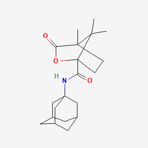 molecular formula C20H29NO3 B4413489 N-1-adamantyl-4,7,7-trimethyl-3-oxo-2-oxabicyclo[2.2.1]heptane-1-carboxamide 