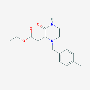 ethyl [1-(4-methylbenzyl)-3-oxo-2-piperazinyl]acetate