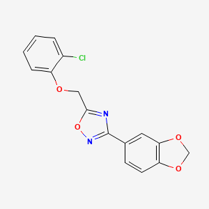 3-(1,3-benzodioxol-5-yl)-5-[(2-chlorophenoxy)methyl]-1,2,4-oxadiazole