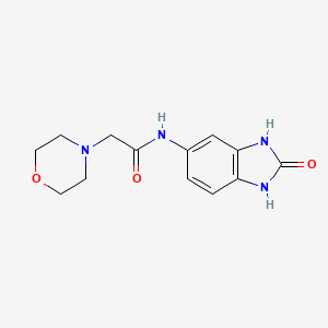 molecular formula C13H16N4O3 B4413576 2-(4-morpholinyl)-N-(2-oxo-2,3-dihydro-1H-benzimidazol-5-yl)acetamide 