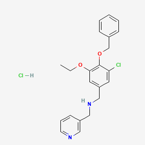 molecular formula C22H24Cl2N2O2 B4413596 [4-(benzyloxy)-3-chloro-5-ethoxybenzyl](3-pyridinylmethyl)amine hydrochloride 