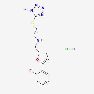 N-{[5-(2-fluorophenyl)-2-furyl]methyl}-2-[(1-methyl-1H-tetrazol-5-yl)thio]ethanamine hydrochloride