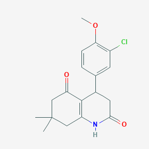 molecular formula C18H20ClNO3 B4413608 4-(3-chloro-4-methoxyphenyl)-7,7-dimethyl-4,6,7,8-tetrahydro-2,5(1H,3H)-quinolinedione 