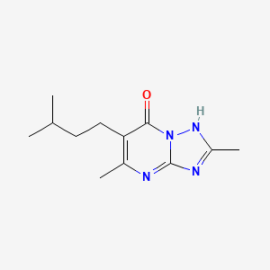 molecular formula C12H18N4O B4413613 2,5-dimethyl-6-(3-methylbutyl)[1,2,4]triazolo[1,5-a]pyrimidin-7(4H)-one 