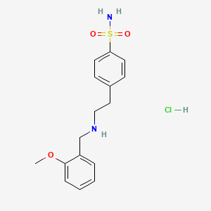 molecular formula C16H21ClN2O3S B4413616 4-{2-[(2-methoxybenzyl)amino]ethyl}benzenesulfonamide hydrochloride 