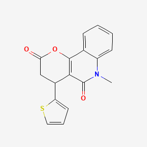 6-methyl-4-(2-thienyl)-4,6-dihydro-2H-pyrano[3,2-c]quinoline-2,5(3H)-dione