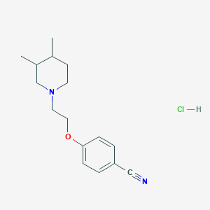 molecular formula C16H23ClN2O B4413636 4-[2-(3,4-dimethyl-1-piperidinyl)ethoxy]benzonitrile hydrochloride 