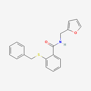 molecular formula C19H17NO2S B4413642 2-(benzylthio)-N-(2-furylmethyl)benzamide 