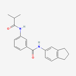 N-(2,3-dihydro-1H-inden-5-yl)-3-(isobutyrylamino)benzamide