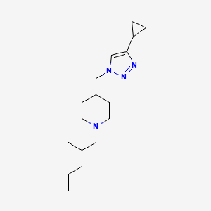 molecular formula C17H30N4 B4413691 4-[(4-cyclopropyl-1H-1,2,3-triazol-1-yl)methyl]-1-(2-methylpentyl)piperidine 