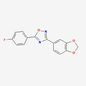 molecular formula C15H9FN2O3 B4413722 3-(1,3-benzodioxol-5-yl)-5-(4-fluorophenyl)-1,2,4-oxadiazole 