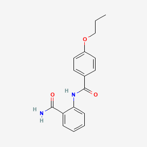 molecular formula C17H18N2O3 B4413737 2-[(4-丙氧基苯甲酰)氨基]苯甲酰胺 