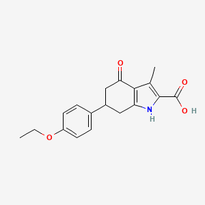 6-(4-ethoxyphenyl)-3-methyl-4-oxo-4,5,6,7-tetrahydro-1H-indole-2-carboxylic acid