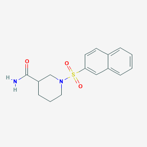 molecular formula C16H18N2O3S B4413778 1-(2-naphthylsulfonyl)-3-piperidinecarboxamide 