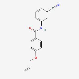 molecular formula C17H14N2O2 B4413789 4-(allyloxy)-N-(3-cyanophenyl)benzamide 