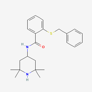 molecular formula C23H30N2OS B4413796 2-(benzylthio)-N-(2,2,6,6-tetramethyl-4-piperidinyl)benzamide 