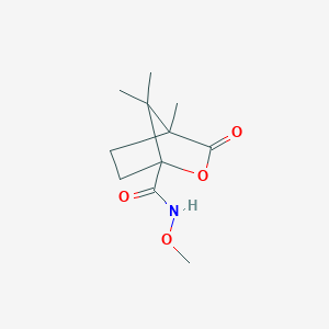 molecular formula C11H17NO4 B4413798 N-methoxy-4,7,7-trimethyl-3-oxo-2-oxabicyclo[2.2.1]heptane-1-carboxamide 